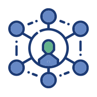 An icon used to represent our predictive modelling: Predictive modelling development and redevelopment.