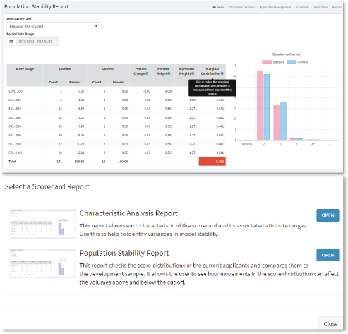 An image showing what our credit scoring check report looks like.